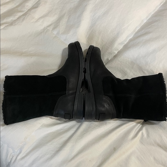 Sorel | Emelie | Foldover Boot | Leather/Suede|Faux Fur Lined| Black | Size 6 - Picture 10 of 16